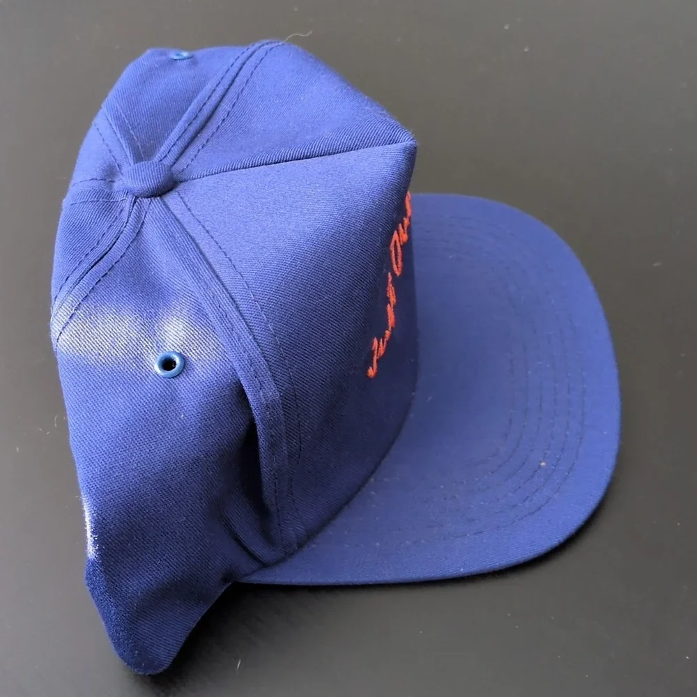 Vintage K-Products Snapback Hat Just‎ Dual It Blue OSFM Iowa USA Made